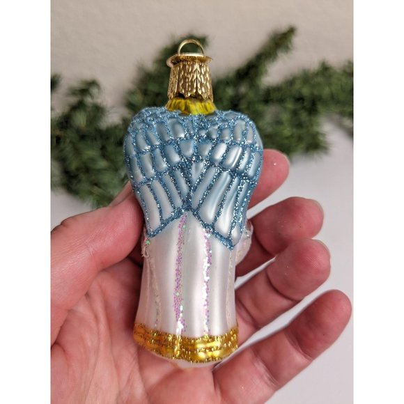 Glad Tidings Angel Old World Christmas Ornament, Brides Collection - Picture 5 of 5